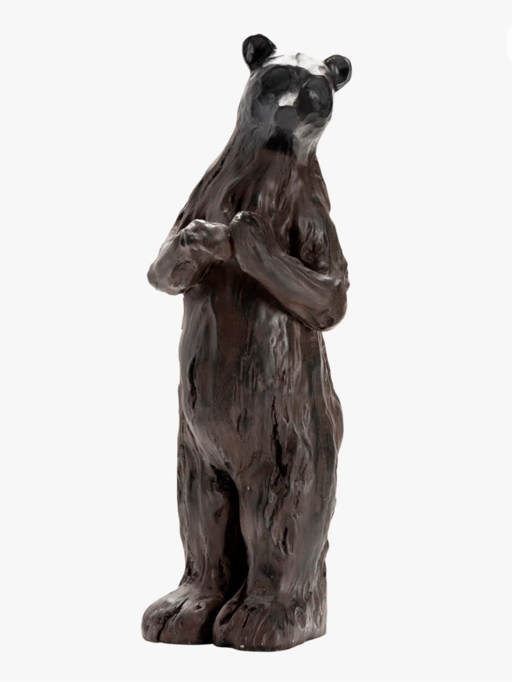 Crestview Collection Momma Bear Statue rustic dark brown resin finish